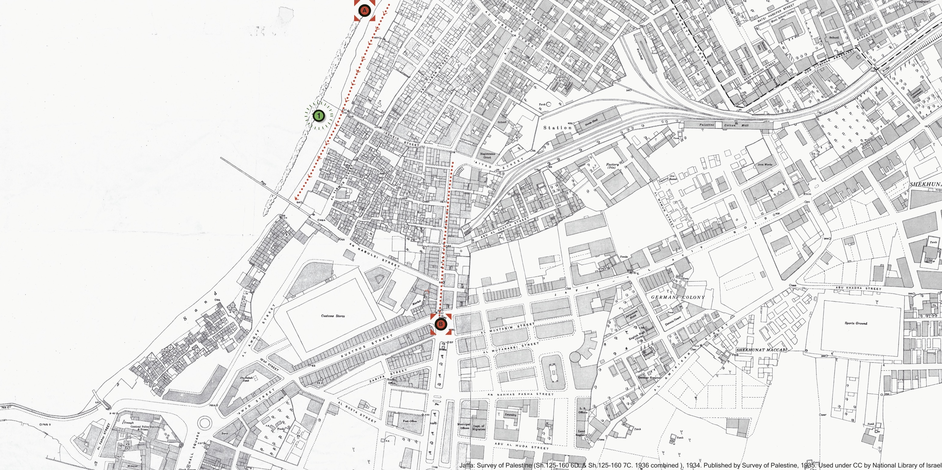 Survey Map of Jaffa 1934